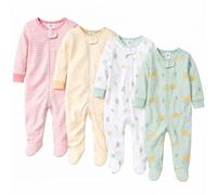 Gerber 4 Pack Sleep 'N Play Footie Dormir pour bébé et Enfant Bébé Fille (Lot de 4)