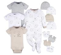 Gerber Coffret cadeau layette 12 pièces pour bébé garçon et fille, Bois, nouveau née