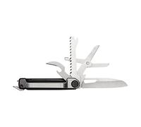 Gerber Couteau de poche 7 fonctions, Multitool à lame lisse | Avec ciseaux et scie, ArmBar Scout, Gris/Argent, Acier inoxydable/Aluminium, 1064399
