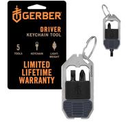 Gerber Driver Outil porte-clés | Tournevis compact avec porte-embout magnétique, 2 embouts, Mini pied-de-biche, Urban Blue, 1074049