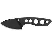 Gerber Gear DIBS Couteau de poche et fourreau - Lame fixe de 6,3 cm - Équipement et équipement EDC - Noir mat
