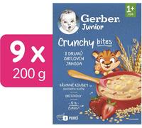 GERBER Junior bouillie sans lait à la fraise avec morceaux croquants 9×200 g