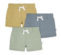 Gerber Lot de 3 shorts en tricot avec cordon de serrage, vert/bleu/brun clair, 4 ans