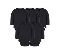 Gerber Lot de 5 bodies à manches longues et ouverture au niveau des épaules, noir, 3 à 6 mois