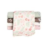 Gerber Lot de 5 langes pour fille, motif floral rose, taille unique