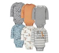 Gerber Lot de 6 bodies à manches longues pour bébé garçon, motif jungle