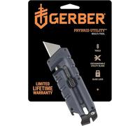 Gerber Outil polyvalent avec 8 fonctions, Prybrid-Utility, Couteau Multifonction, Levier et Coupe Ceinture, Bleu, Acier inoxydable, 1068163