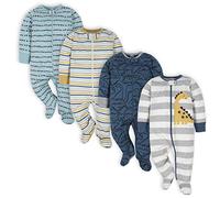 Gerber Sleep 'N Play Lot de 4 grenouillères pour bébé garçon, motif dinosaure