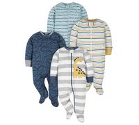 Gerber Sleep 'N Play Lot de 4 grenouillères pour bébé garçon, motif dinosaure