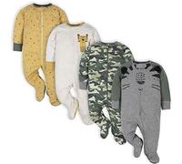 Gerber Sleep 'N Play Lot de 4 grenouillères pour bébé garçon, motif tigre