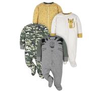 Gerber Sleep 'N Play Lot de 4 grenouillères pour bébé garçon, motif tigre