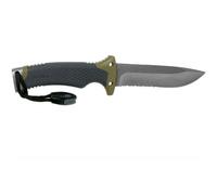 Gerber Couteau de survie Ultimate Survival Fixed – Lame fixe acier inox 12 cm – Kaki Kaki