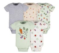 Gerber Unisexe Baby 5-Pack Sleeve Vari t de grenouill res Bodys Bodys Happy Veggies Nouveau-n