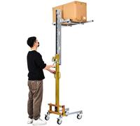 Gerbeur Manuel D'une Capacité De Charge De 80 Kg 2.1M | Chariot élévateur En Acier Galvanisé, Avec Manivelle Et Adaptateur Pour Perceuse ; Pour Garages, Entrepôts