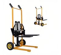 Gerbeur transpalette Manuel à treuil | 200 kg | Levage Max 900 mm | Fourches réglables, Chariot élévateur Multifonction pour Professionnel