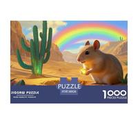 Gerbil 1000 Pièces Faune Sauvage Puzzle pour Adulte Détente & Relaxation De l'art De La DécoRation Moderne Adultes Et Enfants Dès 14 Ans 38x26cm/1000pcs
