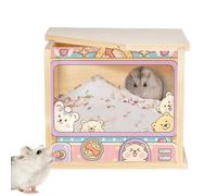 Gerbil Boîte à creuser - Boîte de toilette pour petits animaux, refuge transparent pour hamsters décoration habitat accessoires cage enrichissement activités pour écureuils bouclés chinchilla souris