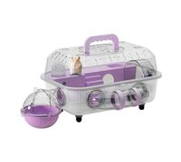 Gerbil Cage - Habitat transparent - 37 x 25 x 22 cm - Accessoires pour enclos pour hamster à double couche - Construction en polypropylène - Fenêtre d'observation - Favorise les mouvements