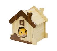 Gerbil House - Fournitures en bois naturel pour animaux de compagnie | Maisons et habitats mignons pour petits animaux | pour l'interaction d'enrichissement du paysage, lapin, chinchilla en sucre