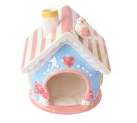 Gerbil House, Hamster Hideaway, 7.09x6.34x5.71 inches Ceramic Cooling Bed for Hamsters and Chinchillas, Creative Small Pet Hut for Cages and Ferret Accessories