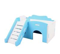 Gerbil House - Petite cachette avec toboggan - Accessoire confortable pour cage à hamster - Idéal pour gerbilles, souris, hamsters nains syriens, petits jouets pour animaux de compagnie,