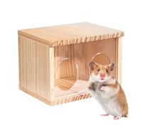 Gerbil House, Solid Wood Gerbil, Hamster Home, Chinchilla, Small Animal Hide, Hamster House, Wood Small Animal House, Creative Small Animal for Cage, Terrarium, Habitat