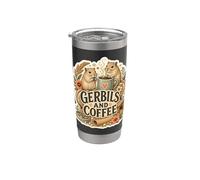 Gerbils And Coffee Gerbille Café Gobelet isotherme en acier inoxydable double paroi