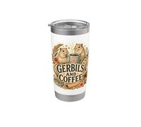 Gerbils And Coffee Gerbille Café Gobelet isotherme en acier inoxydable double paroi