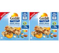 GERBLÉ - Barres Amande Abricot & Graines de Courge - Sans Sucres Ajoutés - Riches en Fibres - Nutri-Score A - 3 Barres - 90 g (Lot de 2)