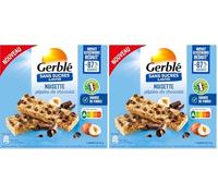 GERBLÉ - Barres Noisette & Pépites de Chocolat - Sans Sucres Ajoutés - Riches en Fibres - Nutri-Score A - 3 Barres - 90 g (Lot de 2)