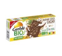 GERBLÉ BIO BISCUIT AVOINE COCO CACAO BIO 132G, GERBLE BIO, LOT DE 4