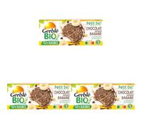 Gerblé Bio Biscuit Choco Banane - Biscuits Bio Gourmands, Sans Huile de Palme, Riche en Fibres, Saveur Chocolat et Banane, 3 Sachets de 3, 132 g (Lot de 3)