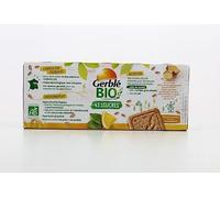 GERBLE BIO - Biscuit Gourmand Au Citron Et Gingembre, Texture Croquante Tonifiante, Boîte 132g - Lot De 4