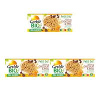 Gerblé Bio Biscuit Pépites de Chocolat et Miel - Recette Bio Gourmande, Sans Huile de Palme, Riche en Fibres, 3 Sachets de 3 Biscuits, 132 g (Lot de 3)