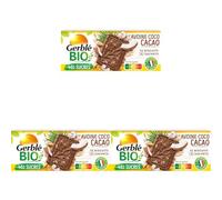 Gerblé BIO - Biscuits Avoine Coco Cacao - Réduits en Sucres - Pauvres en Acides Gras Saturés - Riche en Fibres - Sans Huile de Palme - 4 Sachets de 3 Biscuits - 1 Boîte 132 g (Lot de 3)