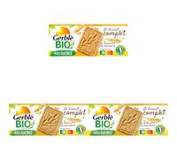 GERBLÉ BIO - Le Biscuit Complet - Sans Huile de Palme - Nutri-Score B - 4 Sachets Individuels - 132 g (Lot de 3)