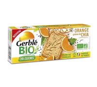 GERBLE BIO - SABLÉ ORANGE GRAINES CHIA BIO 132G - LOT DE 4