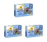 Gerblé Biscuit Cacaoté Fourré Vanille Sans Sucres Ajoutés - Biscuits Gourmands Sans Huile de Palme, 176g (4x4 biscuits) (Lot de 3)