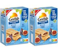 Gerblé Biscuit Fourré à la Figue Sans Sucres Ajoutés - Biscuits Gourmands Individuels, Sans Huile de Palme, 180g (10 pochons) (Lot de 2)