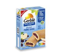 GERBLÉ - Biscuit Fourré Cassis - Sans Sucres Ajoutés - Sans Huile de Palme - Nutri-Score A - 10 Sachets Individuels - 180 g