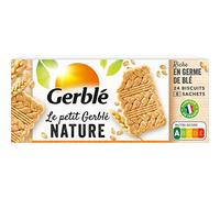 Gerblé Le Petit Gerblé Nature - Biscuits au germe de blé, Nutriscore A, riches en fibres, sans huile de palme, 8 sachets individuels, 200g