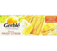 Gerblé Vitalité, Biscuit Pavot Citron, Sans Huile de Palme, 4 Sachets Individuels, 16 Biscuits, 200 g, 193575