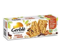 Gerblé Vitalité, Biscuits Chocolat Amandes, Allégés en sucres, Sans huile de palme, 1 boîte de 16 biscuits, 200g