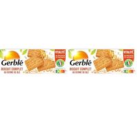 GERBLÉ - Biscuits Complets au Germe de Blé - Riches en fibres - Sans Huile de Palme - Nutri-Score B - 5 Sachets Individuels - 25 Biscuits - 210 g