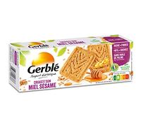 Gerblé Biscuits Crousti'son Miel-Sésame, Allégés en sucres, Riches en fibres, Sans huile de palme, 20 biscuits, 200g.