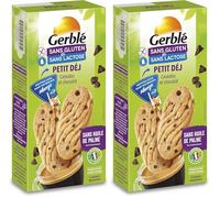 Gerblé Biscuits Petit Déjeuner Céréales Chocolat - Sans Gluten & Sans Lactose - Encas Équilibré et Gourmand à Emporter, 16 Biscuits Individuels, 200 g