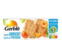 Gerblé Teneur Réduite/Biscuits Abricot Pistache/Allégés en Sucre 16 Biscuits 216574, 160 g, 1 Unité