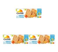 Gerblé Biscuits Pistache Abricot - Allégés en sucres, éclats de pistache et abricots secs, source de magnésium, sans huile de palme, 160g (Lot de 3)