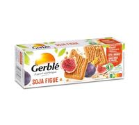 Gerblé Biscuits Soja Figue – Réduit en sucres, Sans huile de palme – 270 g (4 sachets, 16 biscuits)