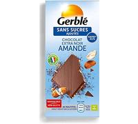 Gerblé Chocolat Extra Noir Amande Sans Sucres Ajoutés 80g (lot de 12)